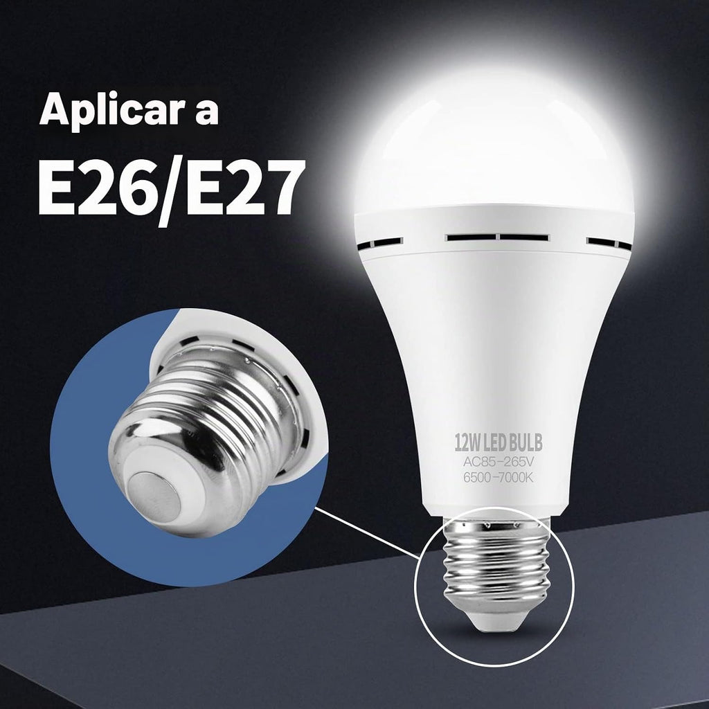 Lámpara Bombillas LED de emergencia recargables para fallas de energía en el