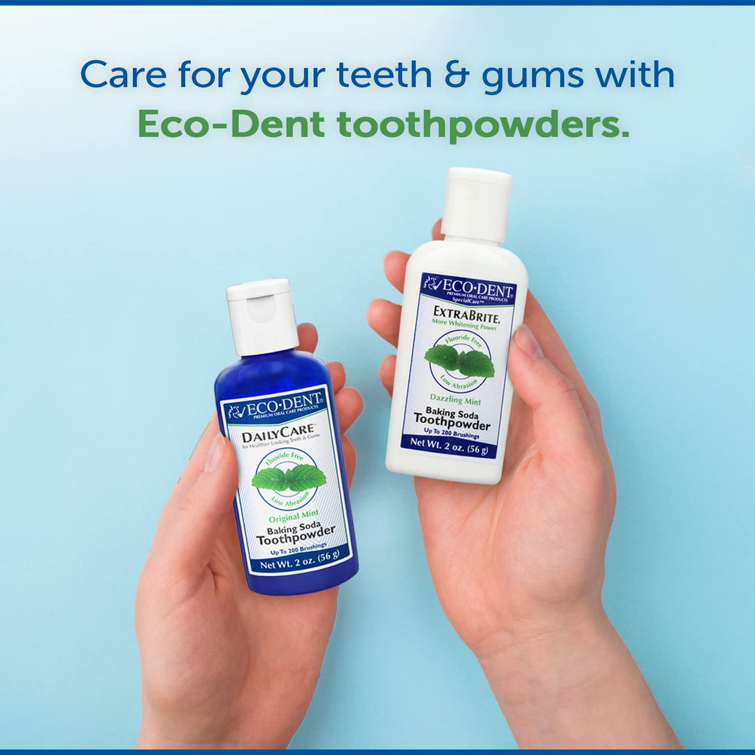 Eco-Dent DailyCare - Polvo de dientes de bicarbonato de sodio, ment...