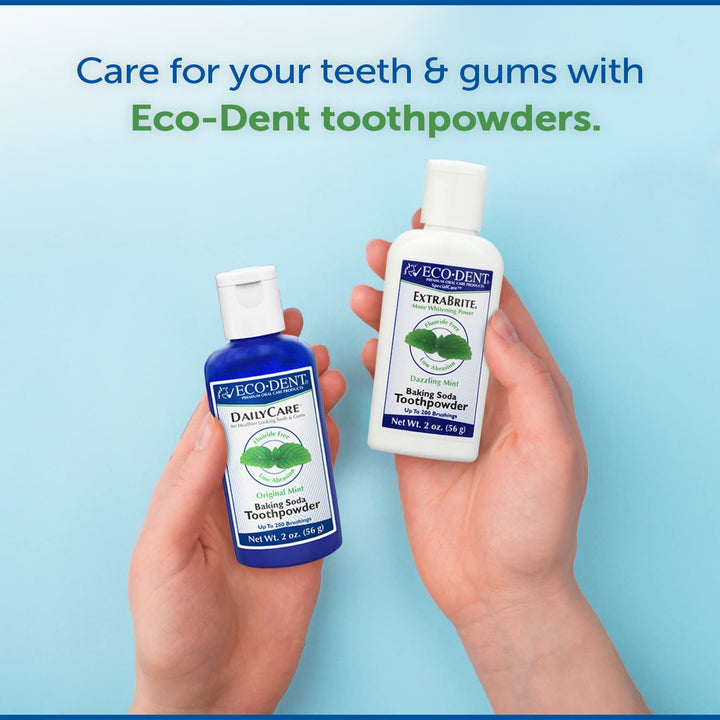Eco-Dent DailyCare - Polvo de dientes de bicarbonato de sodio, ment...