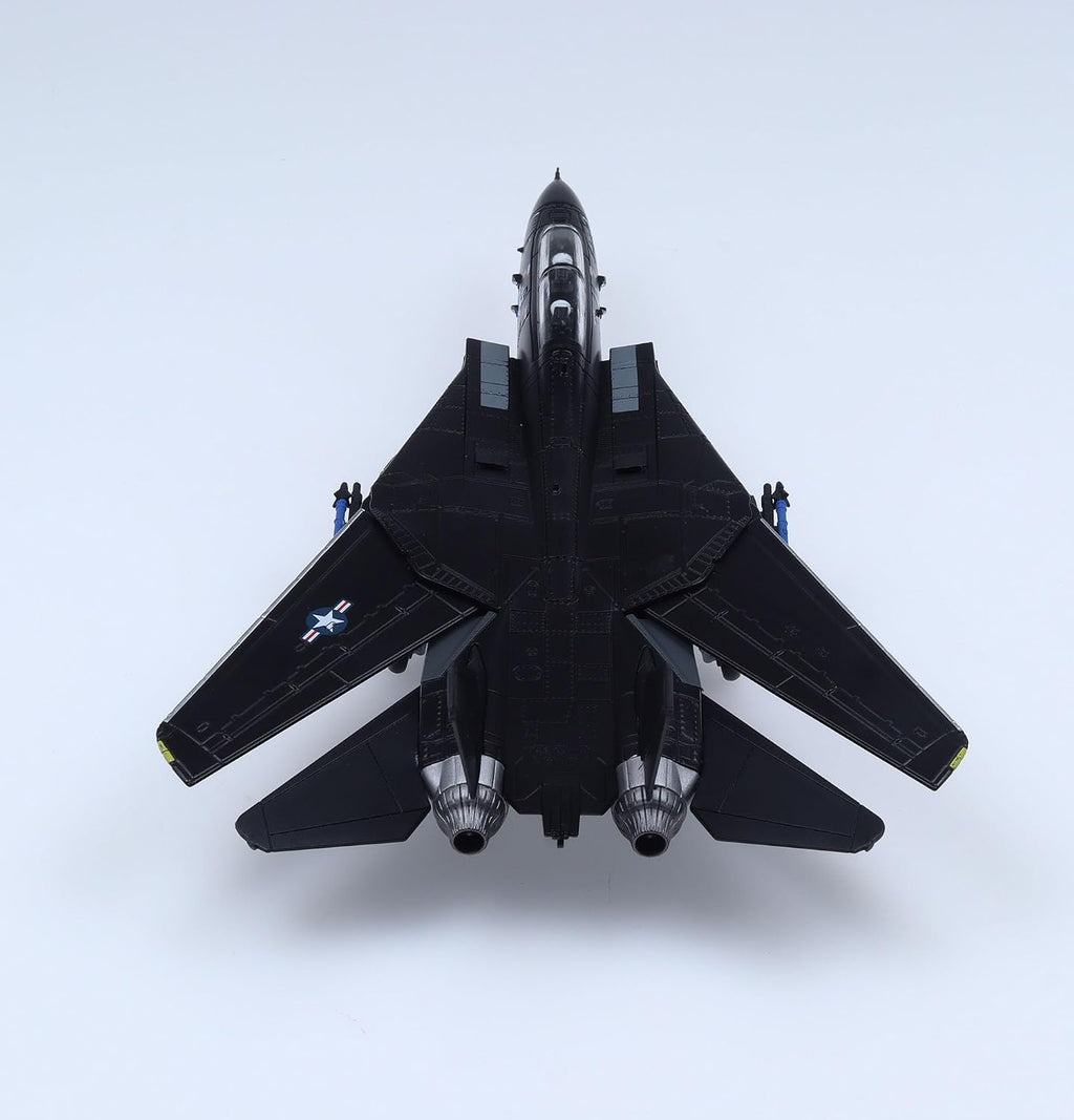 Grumman F-14 Tomcat VX-4 Modelo fundido a presión – 1/100 US Navy Fighter Jet, modelo de exhibición de metal preconstruido con soporte, regalo coleccionable para fanáticos de la aviación militar
