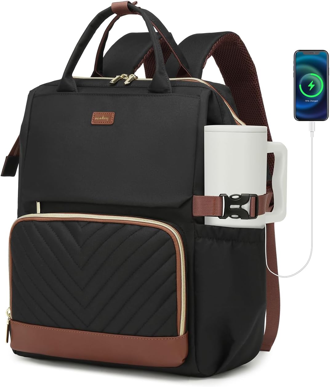 VANKANY Bolsa de libros para mujer, mochila para laptop, bolsas de...
