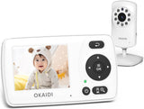 OKAIDI Monitor de video para bebé con cámara y audio, monitor portá...