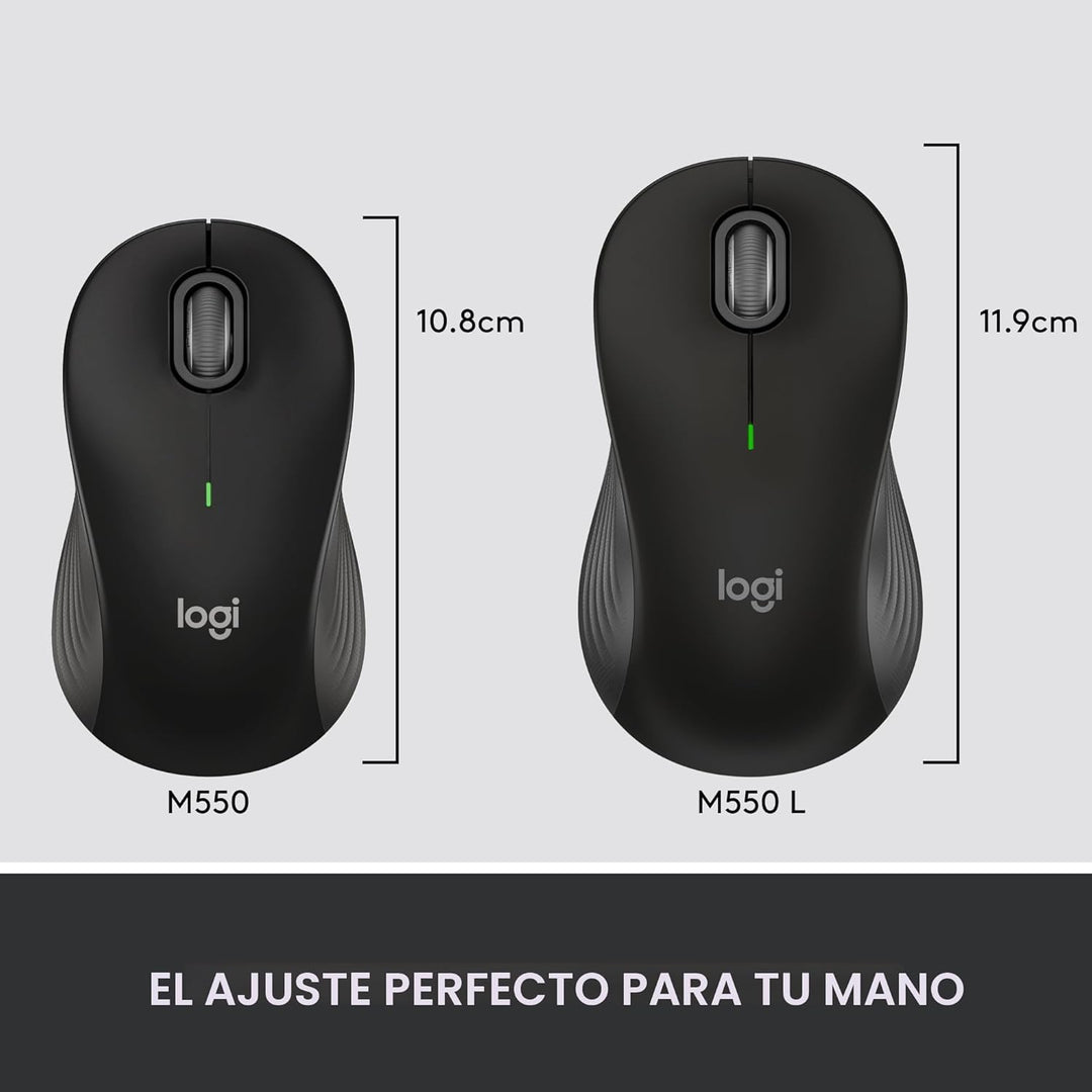 Ratón inalámbrico Logitech Signature M550 - para manos pequeñas a m...