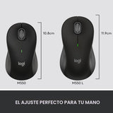 Ratón inalámbrico Logitech Signature M550 - para manos pequeñas a m...