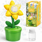 TOY Life Máquina de burbujas Daisy con luces LED y música, juguete de