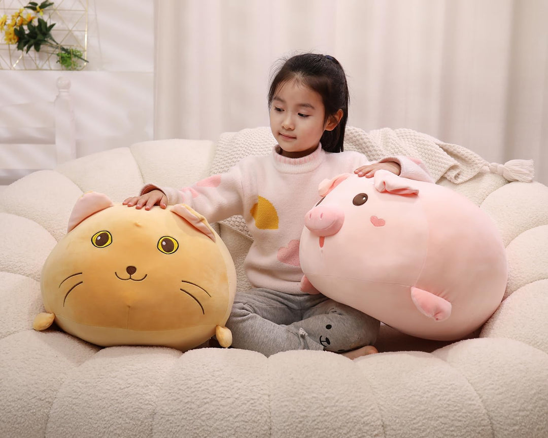 YESGIRL Almohada de cerdo de peluche súper suave de 20.5 pulgadas,...