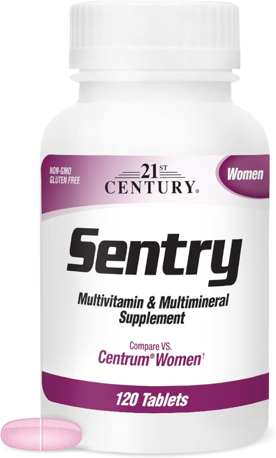 21st Century Sentry Multivitamínico para mujer con hierro y calcio, 120, 120 unidades (1 paquete)