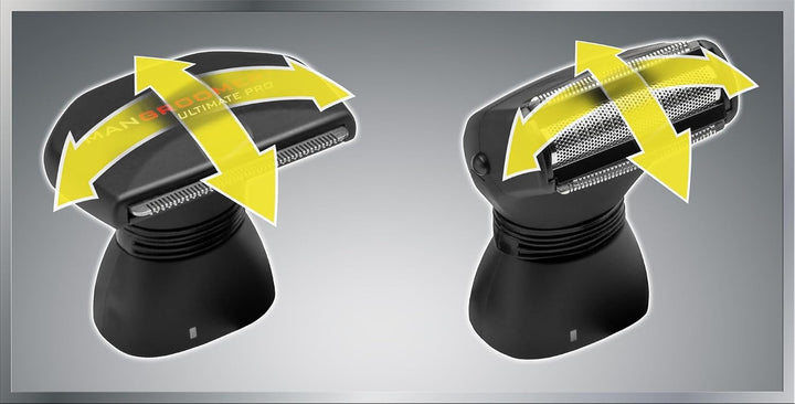 Mangroomer Ultimate Pro Back Shaver con asa 2 cabezas de shock abso...