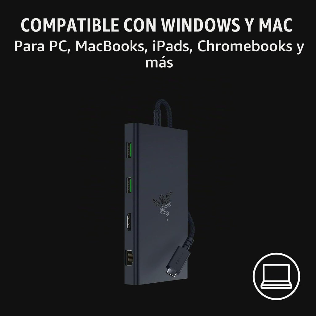Razer Estación de carga de viaje USB-C Dock de 11 puertos para Windows, Mac