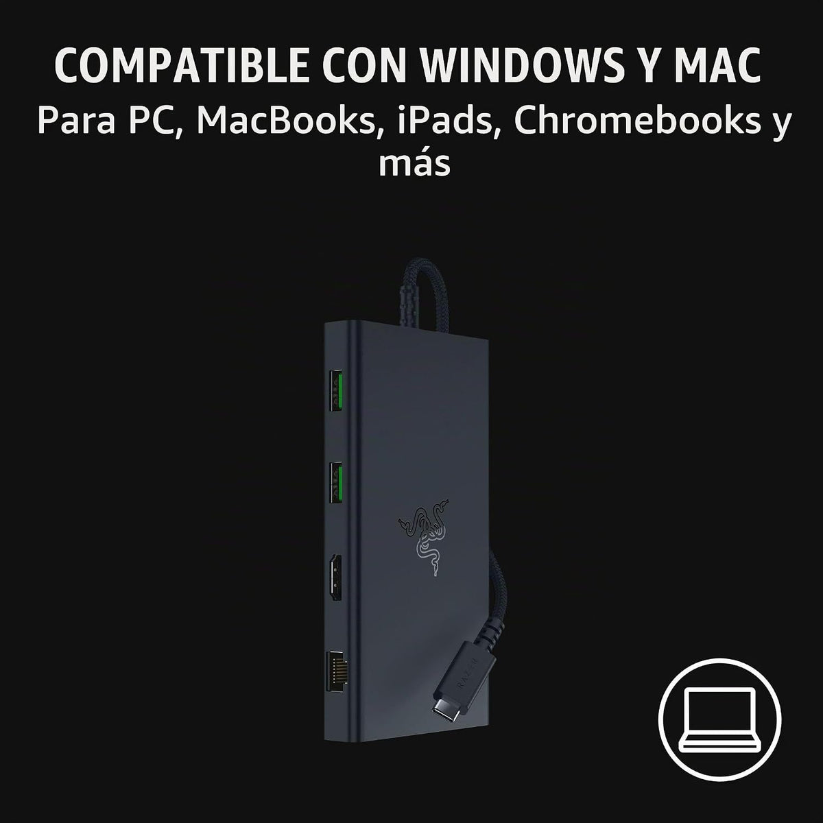 Razer Estación de carga de viaje USB-C Dock de 11 puertos para Windows, Mac
