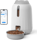 PAPIFEED - Comedero automático para gatos con aplicación, alimentador automático WiFi para gatos, dispensador de comida para gatos de alimentación lenta de 3 litros para alimentos secos, fuente de