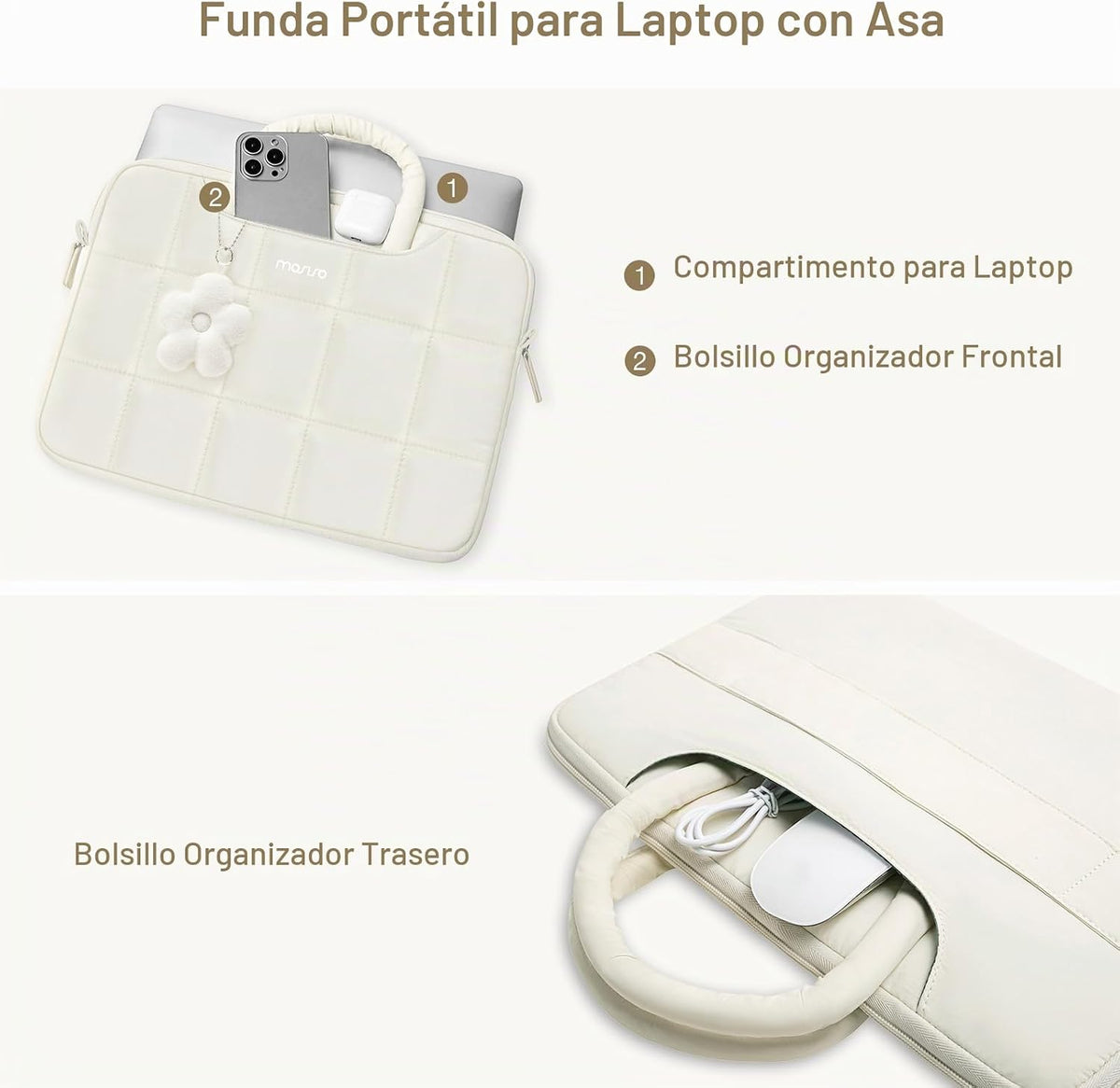 MOSISO Bolsa para laptop de 16 pulgadas, 15-15.6 pulgadas, funda ac...