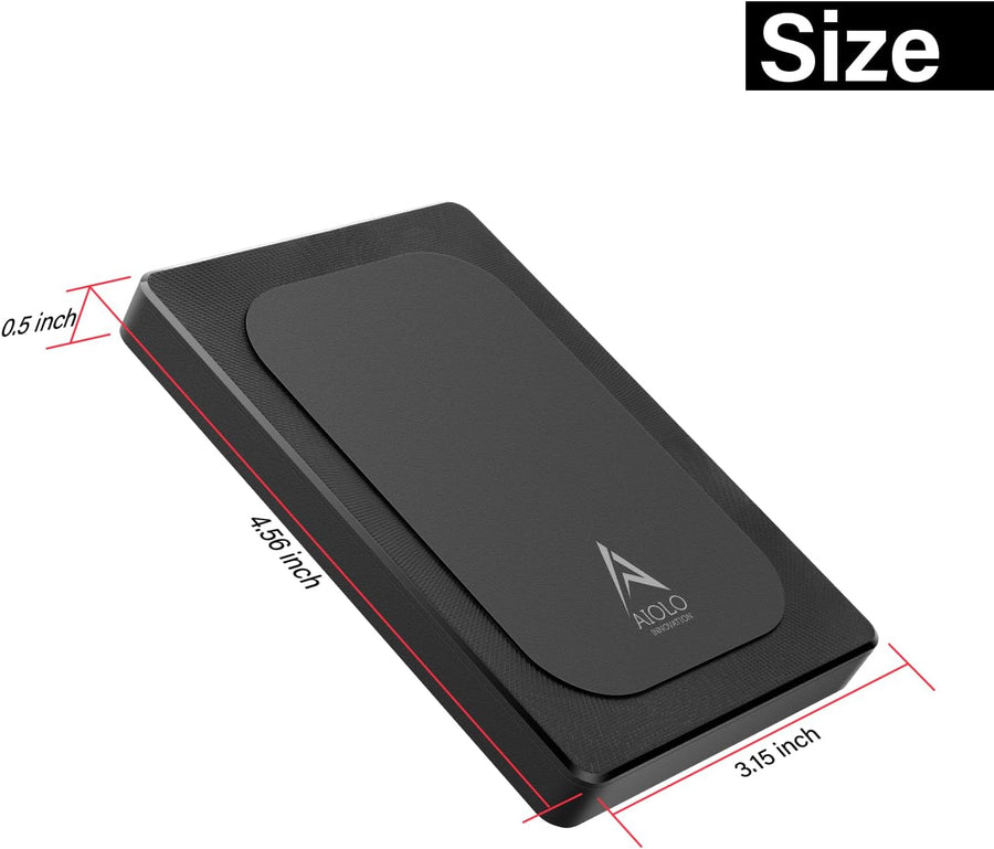 Aiolo Innovation Disco duro externo portátil ultradelgado de 750 GB...