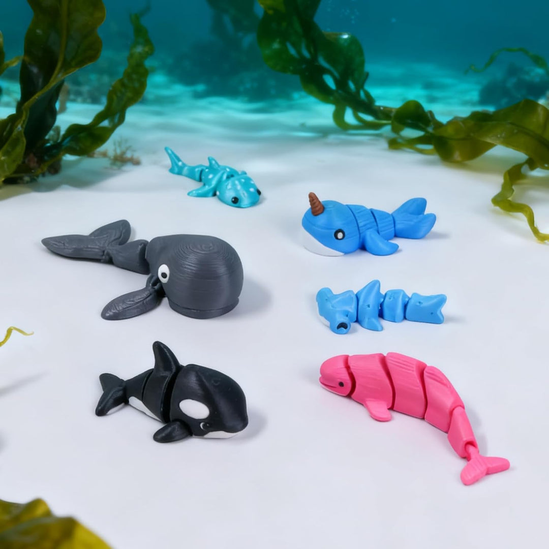 ResinGlow 25 juguetes de animales marinos impresos en 3D