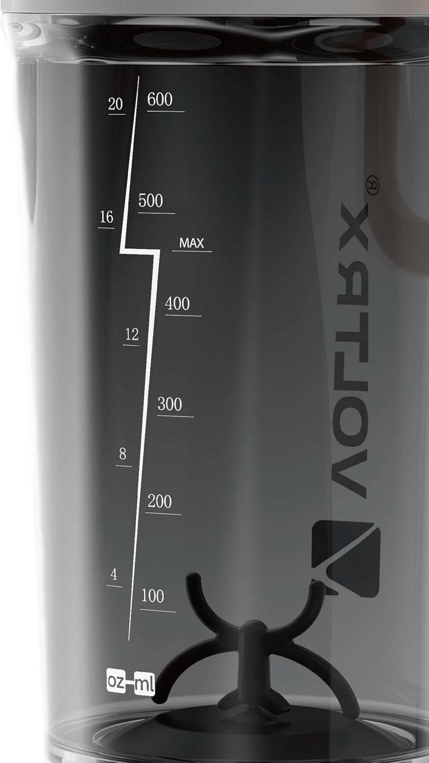 VOLTRX - Botella agitadora, mezclador eléctrico recargable con USB C de galio, para batidos de proteínas y batidos de reemplazo de comidas, sin BPA, fabricado con Tritan, 24 onzas