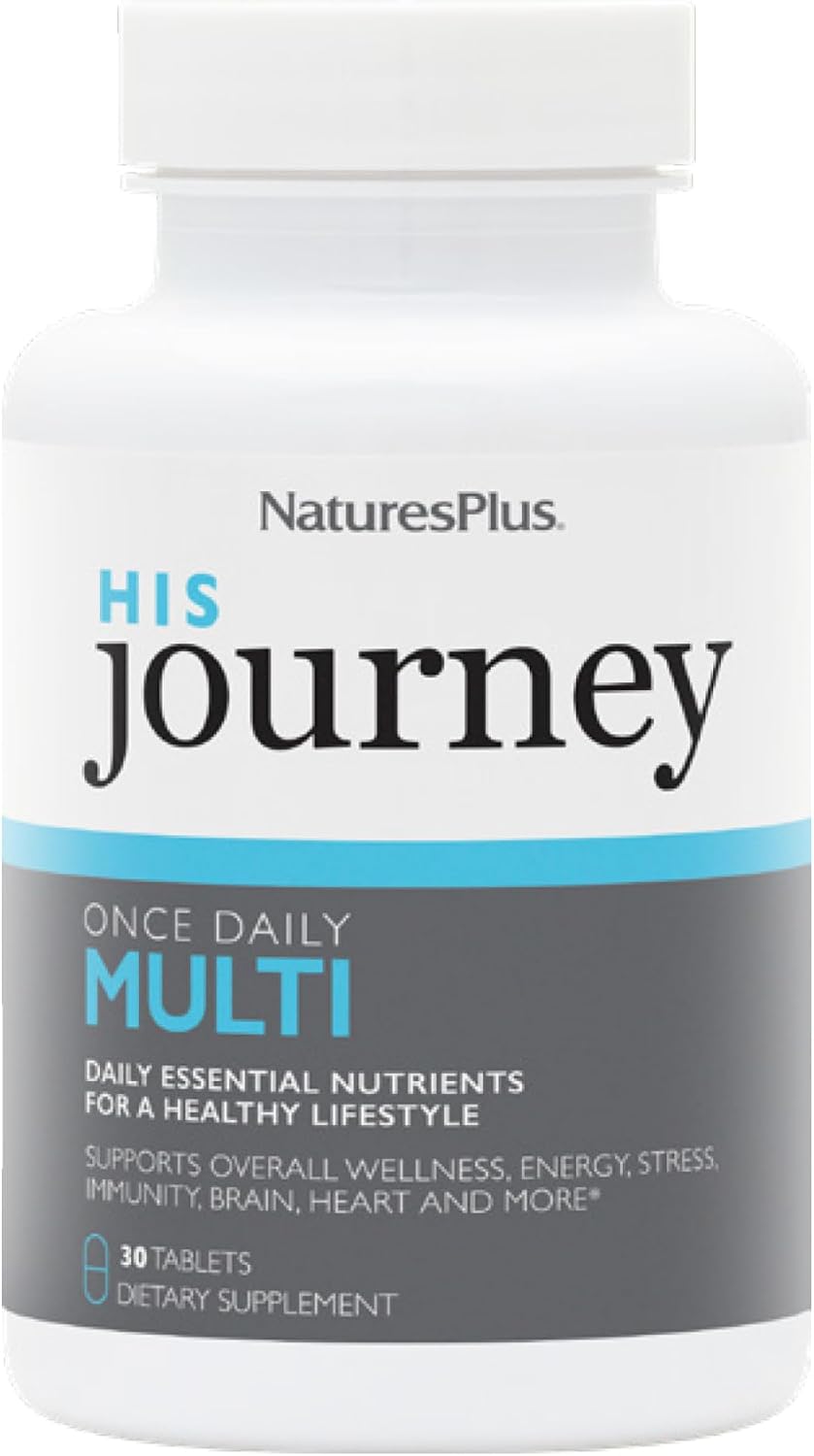 Natures Plus His Journey - 30 tabletas - Multivitamínico para hombr...