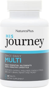 Natures Plus His Journey - 30 tabletas - Multivitamínico para hombr...