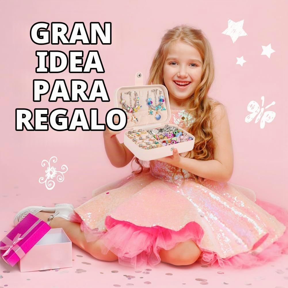 Kit de fabricación de pulseras de Sofier para niñas, caja de joyería, kit de fabricación de joyas, regalos para niñas de 4 a 12 años, juguetes de manualidades DIY, cumpleaños, Navidad