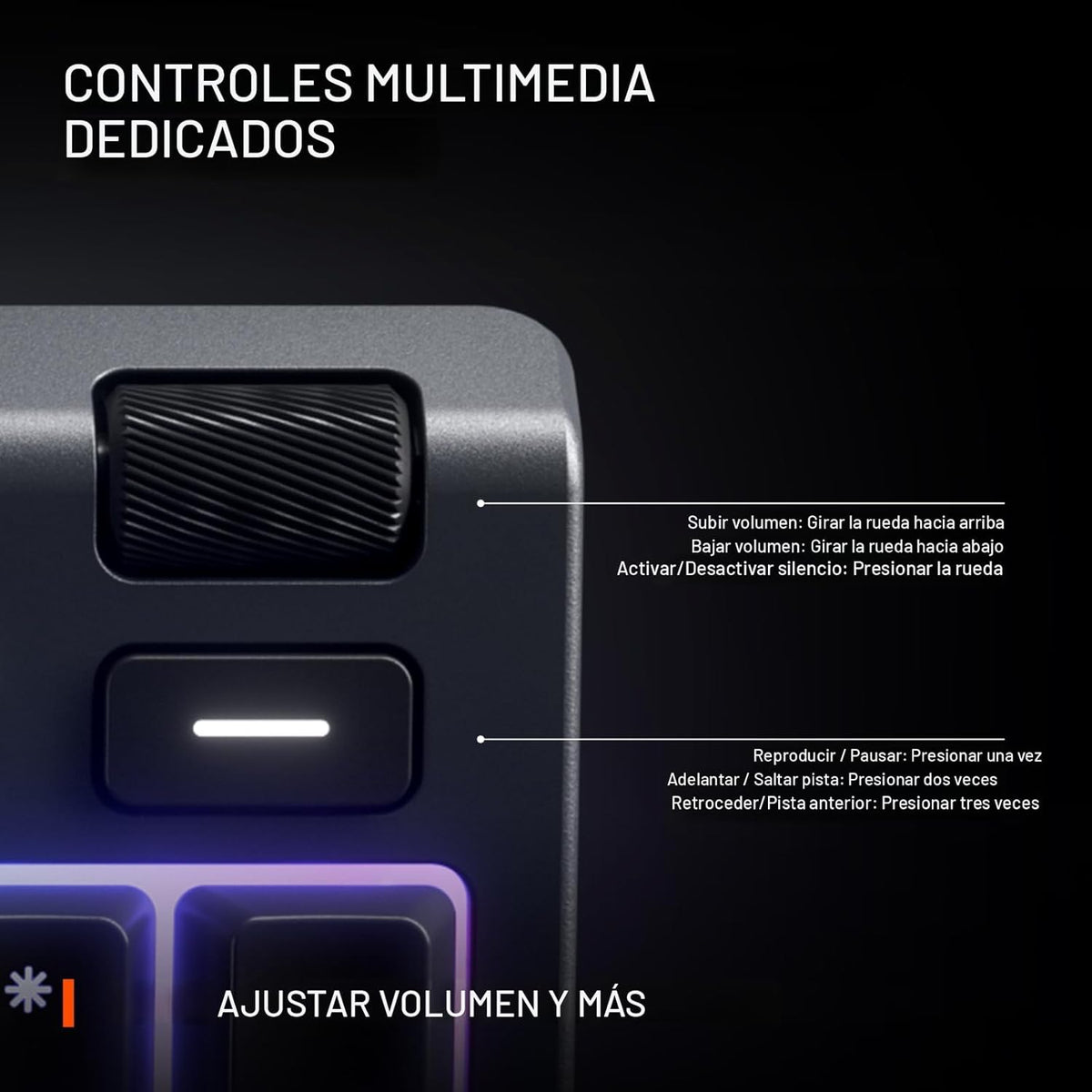 SteelSeries Apex 3 RGB - Teclado para videojuegos - Iluminación RGB...