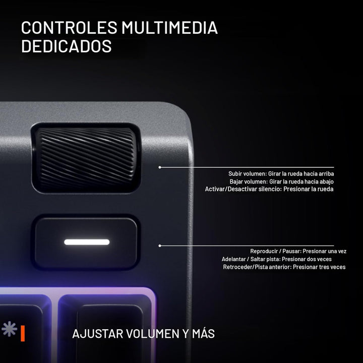 SteelSeries Apex 3 RGB - Teclado para videojuegos - Iluminación RGB...