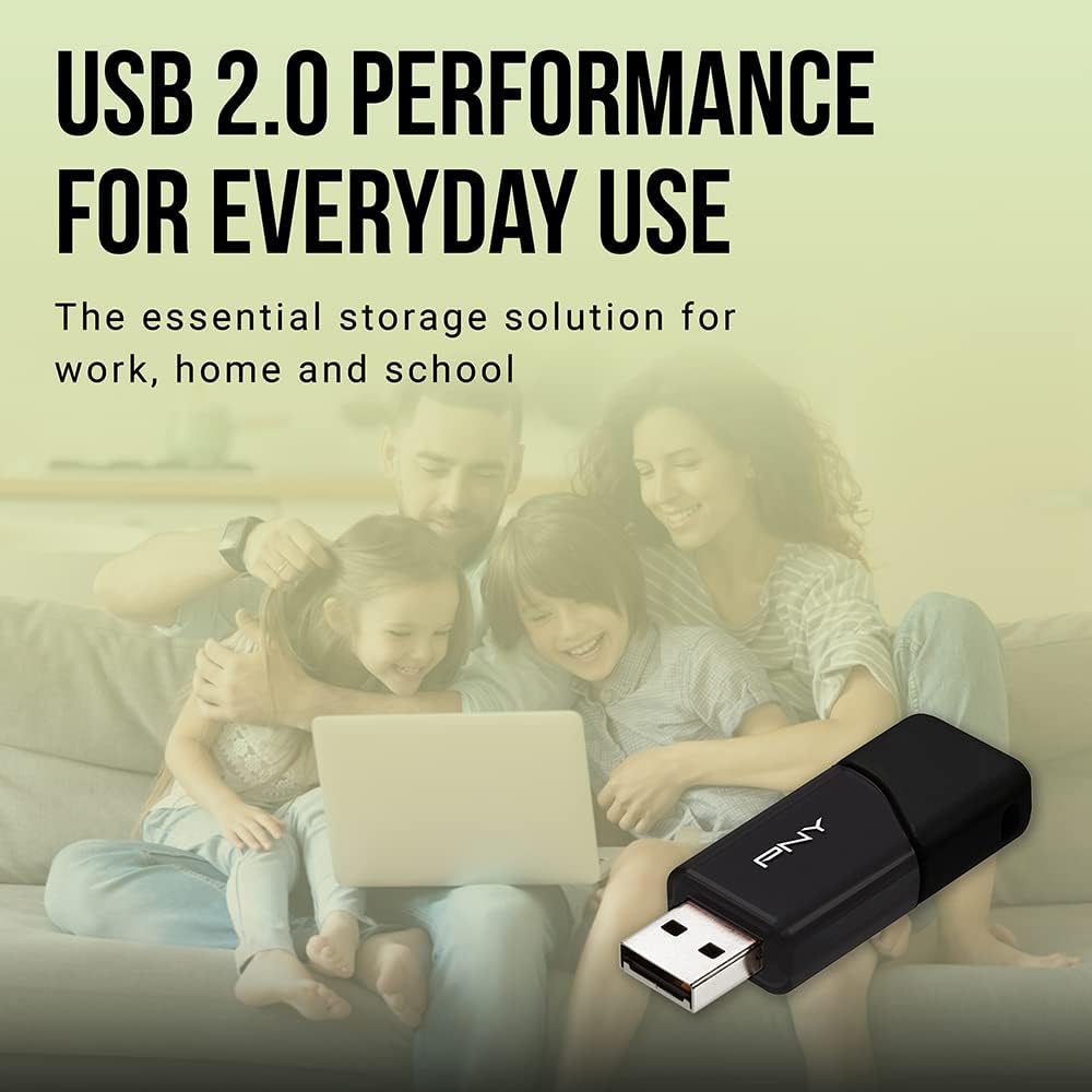 PNY P-FD64GX10ATT03-MP - Unidad flash USB 2.0 (64 GB, 3 unidades, 1...