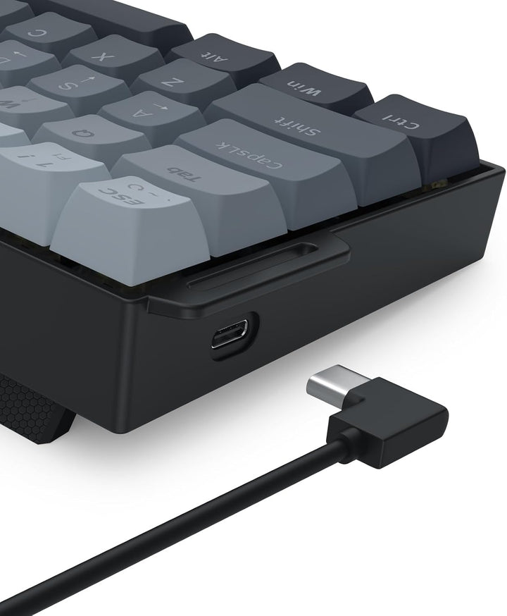 Redragon K617 HE - Teclado para juegos de disparo rápido, 60% 61 te...