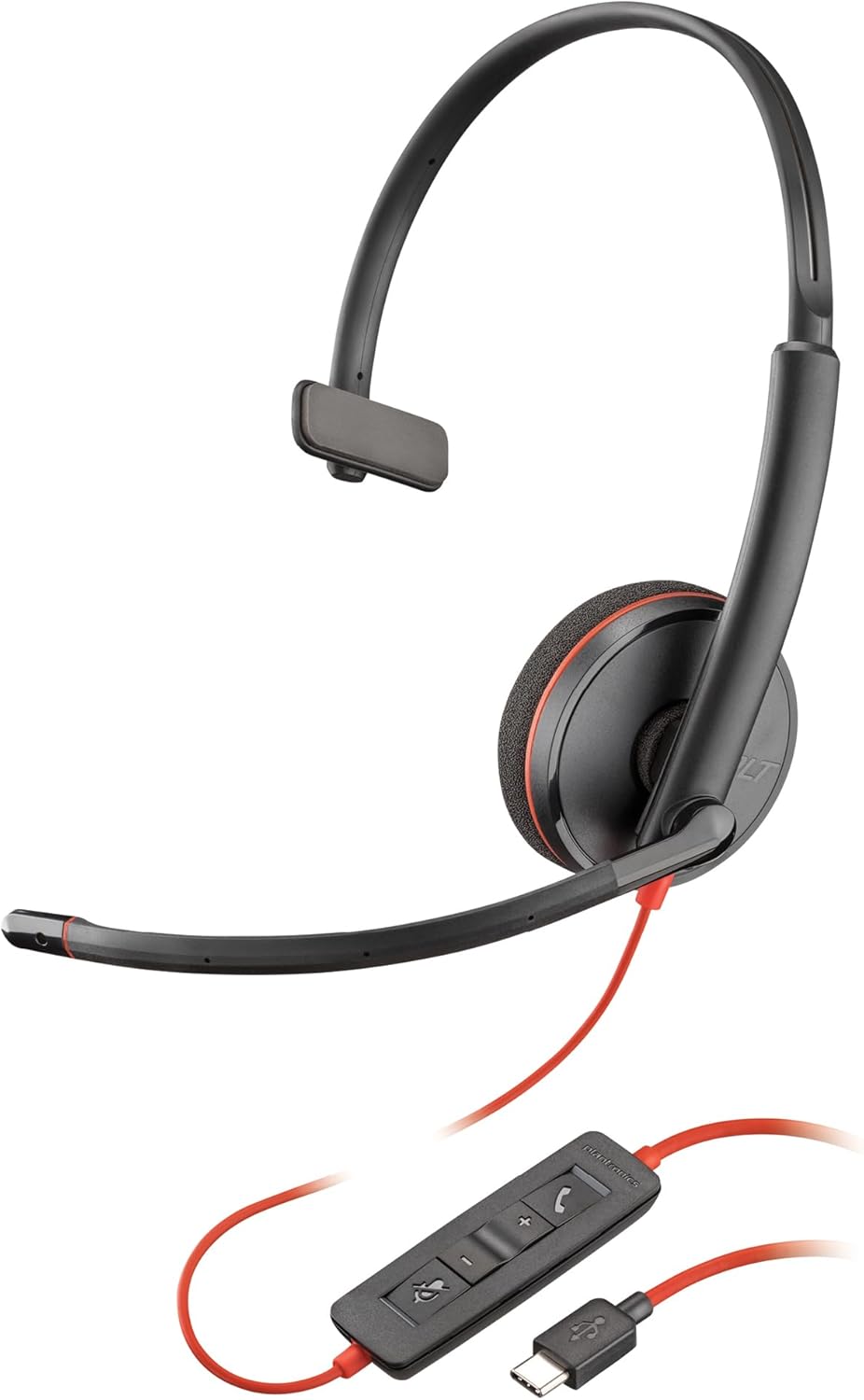 Poly Blackwire 3210 - Auriculares con cable micrófono con