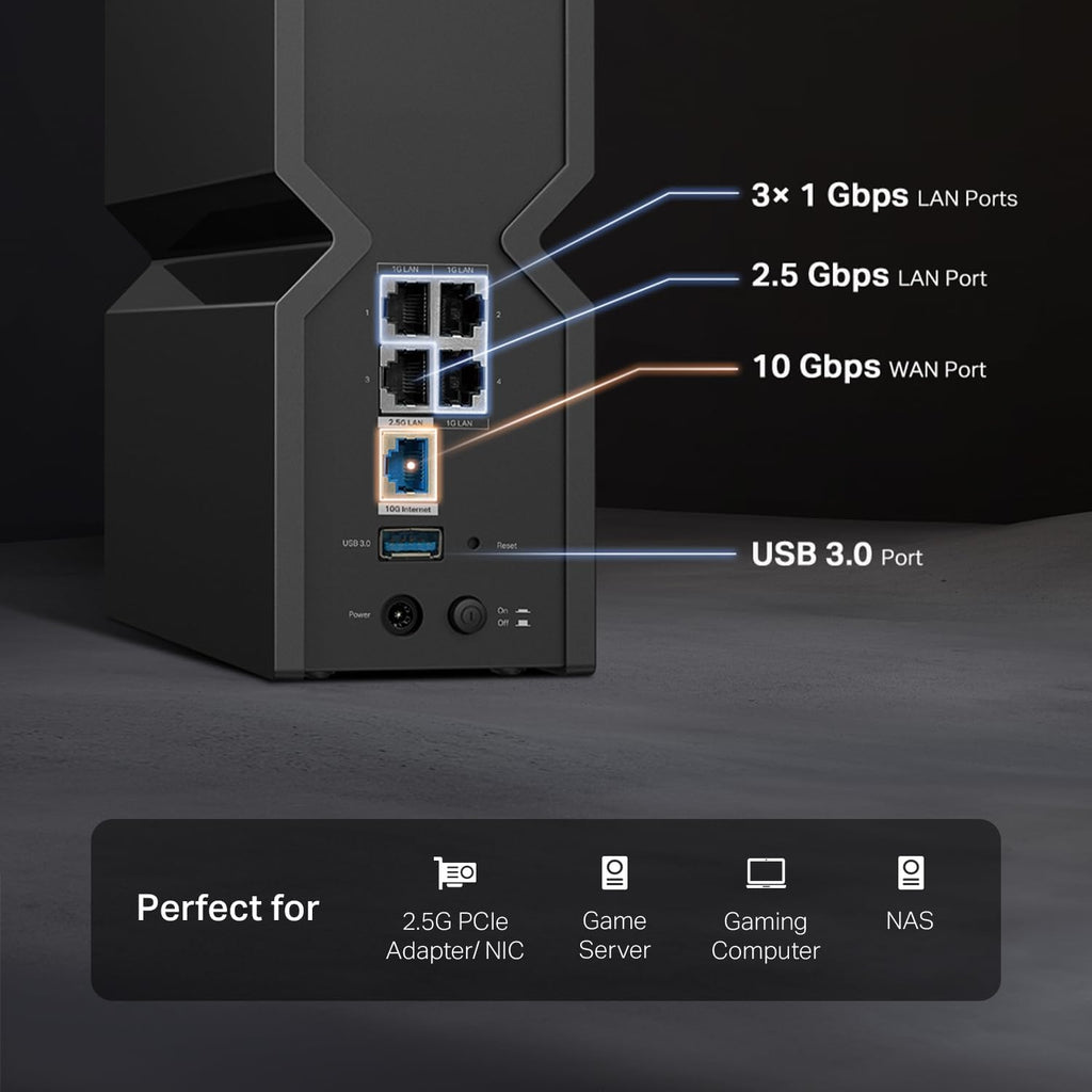 TP-Link Enrutador WiFi 7 de Tres Bandas Archer BE700 BE15000 | 8 Flujos 15Gbps, 15 Gbps, 10 GPort