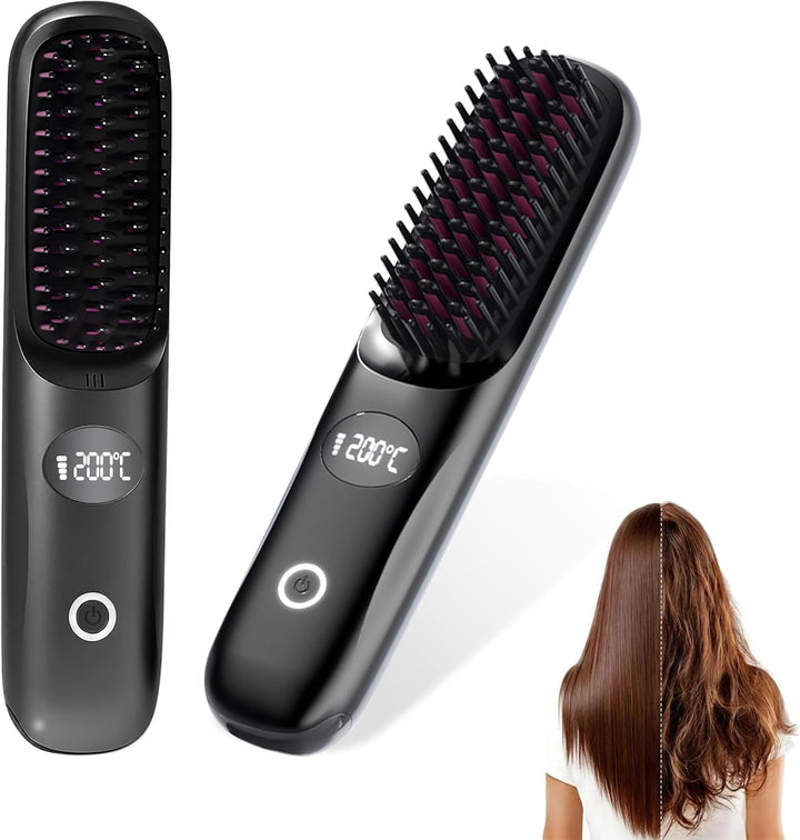 Go Brush Pro - Cepillo alisador de pelo inalámbrico portátil para v...