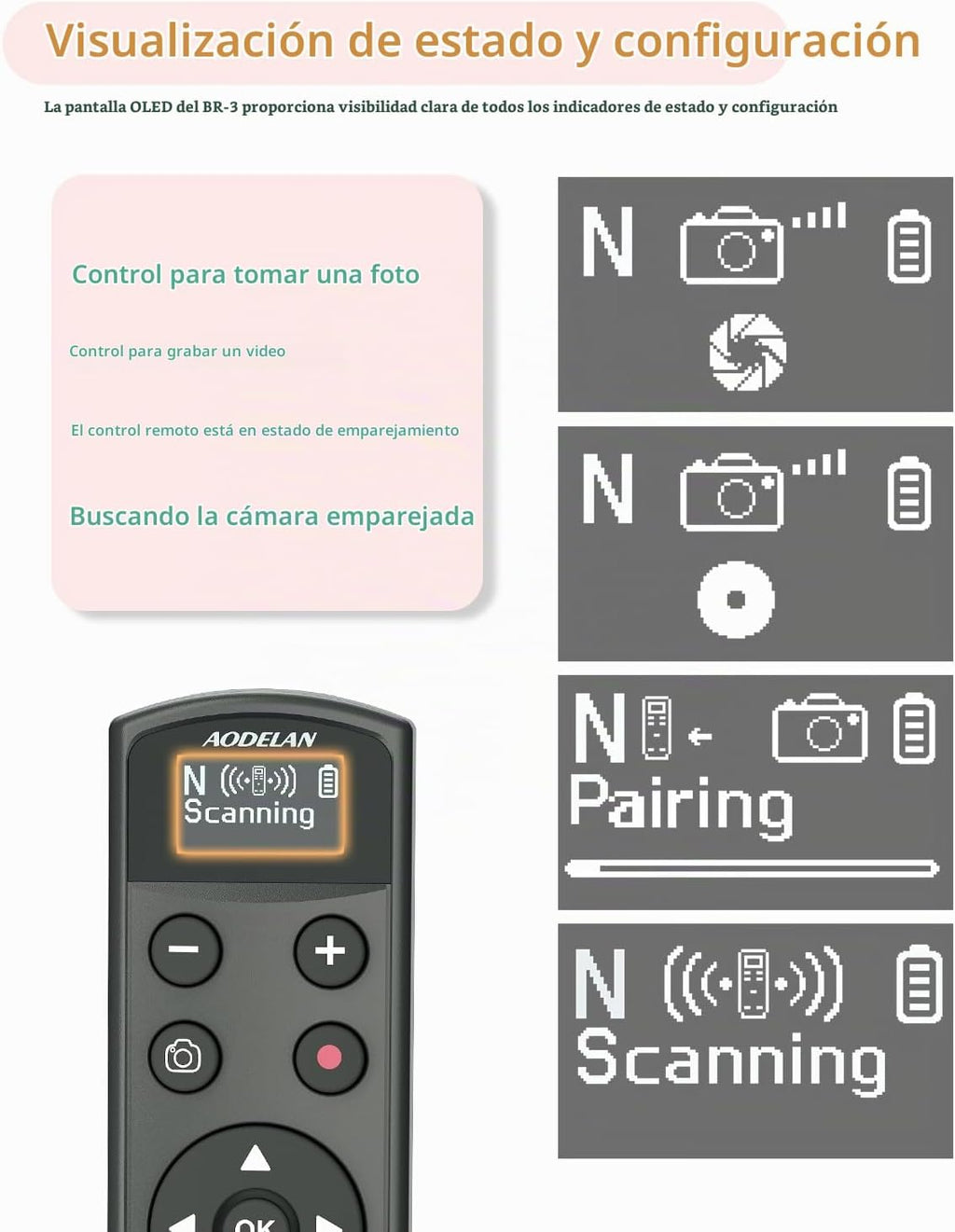 para cámara recargable inalámbrica Nikon con control remoto