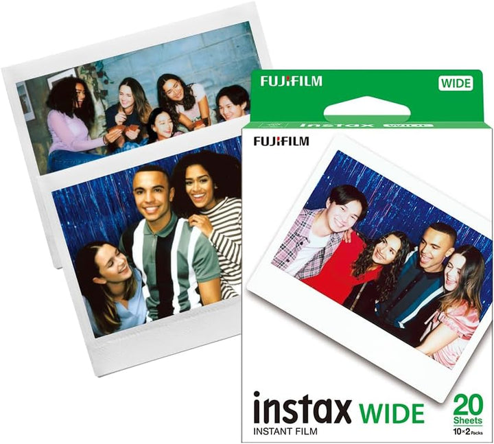 Fujifilm instax Wide película instantánea con 20 fotos, color blanc...