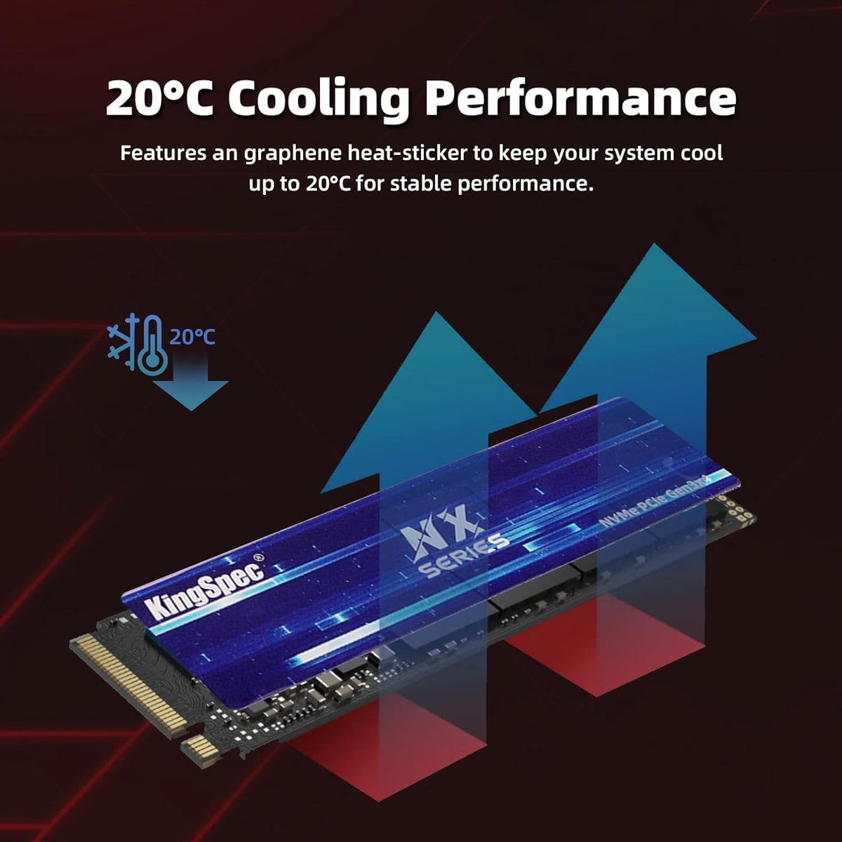 KingSpec Serie NX Gen3x4 NVMe M.2 SSD de 4 TB, hasta 3500 MB\/s, un...
