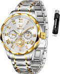OLEVS Reloj para Hombres Clásico de Negocios en Acero Inoxidable Reloj para Hombre