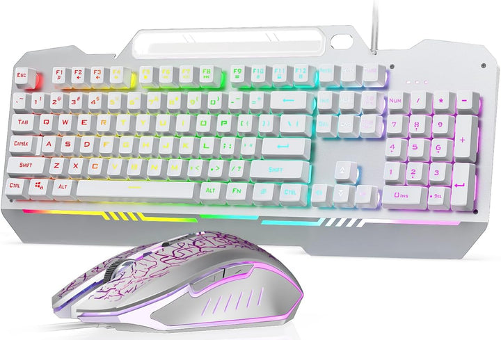 AULA Teclado Gaming, T102 Combo de Teclado y Ratón de 104 Teclas, T...