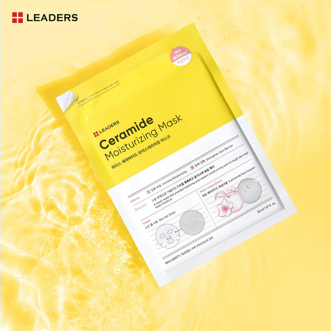 LEADERS Insolution - Mascarilla hidratante de ceramida, hidrata, nu...
