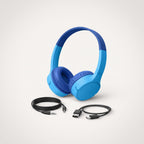 Belkin SoundForm Mini - Auriculares inalámbricos Bluetooth para niños, batería de 30 horas, límite de volumen seguro de 85 dB, micrófono integrado, auriculares para niños pequeños para iPhone, iPad