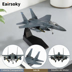 Escala 1:100 F-15E Strike Eagle Modelo de Caza Militar de Metal Fundido a Presión para Colección o Regalo Cola LN