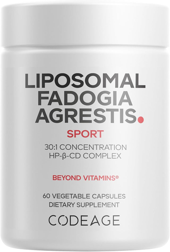 Codeage Fadogia Agrestis liposomal 600 mg, zinc, vitamina D3, 60 cá...