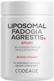 Codeage Fadogia Agrestis liposomal 600 mg, zinc, vitamina D3, 60 cá...