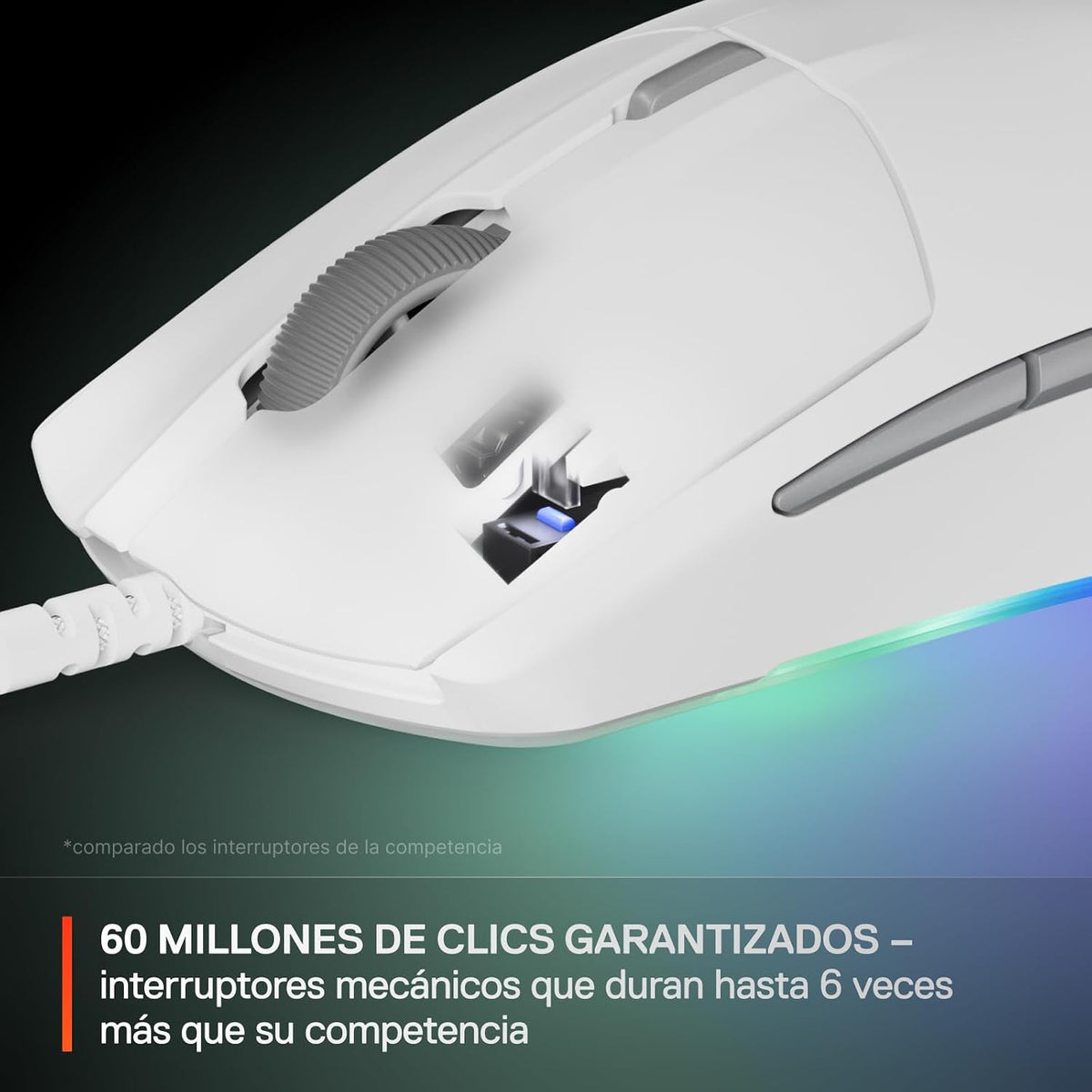 SteelSeries Ratón para juegos Rival 3 Gen 2 \u2014 Sensor óptico Tr...