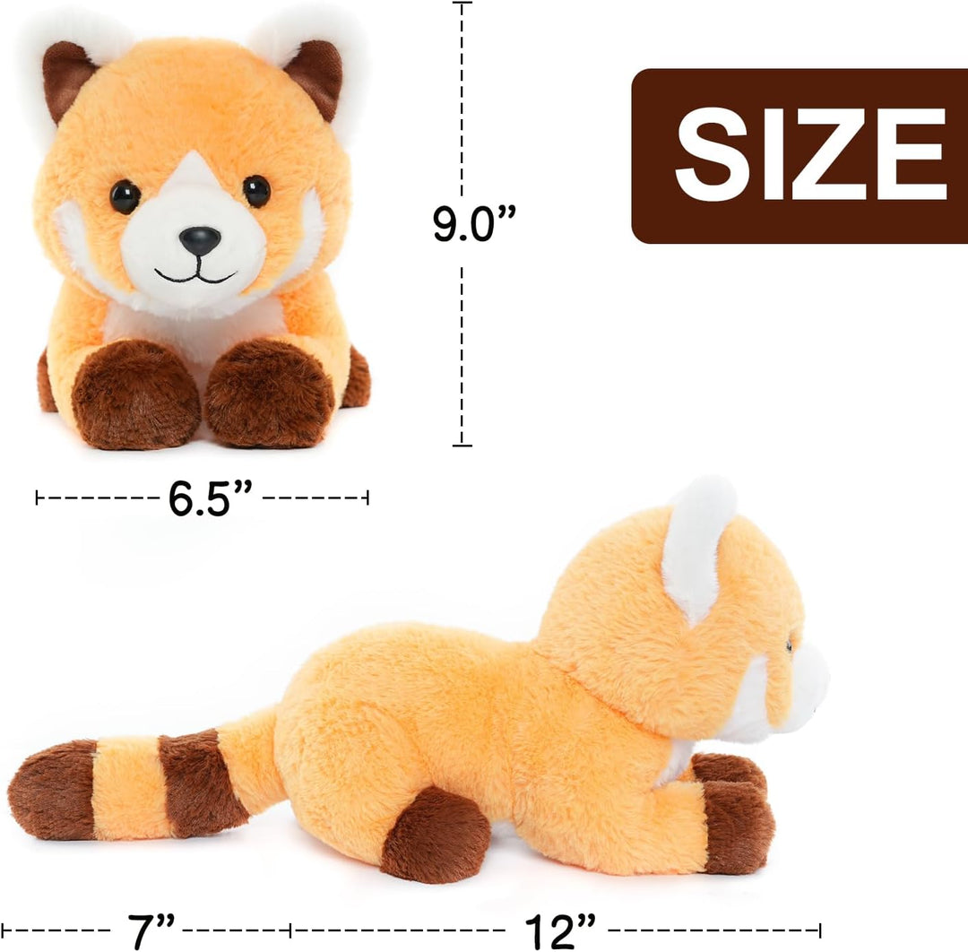 WEIGEDU Peluches de panda rojo, juguetes de peluche de panda rojo p...
