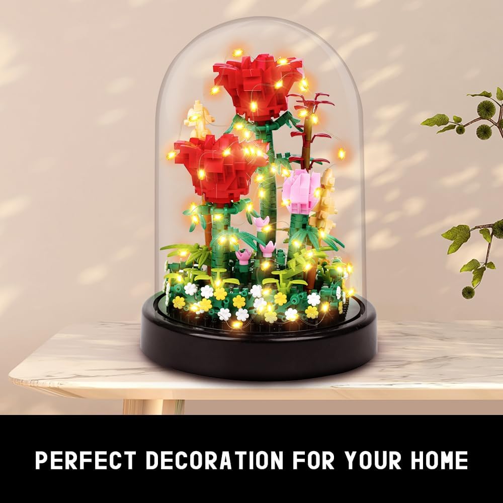 HOGOKIDS Kit de construcción de ramo de flores con