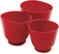 Norpro Juego de cuencos de silicona 3 piezas rojo 1019R
