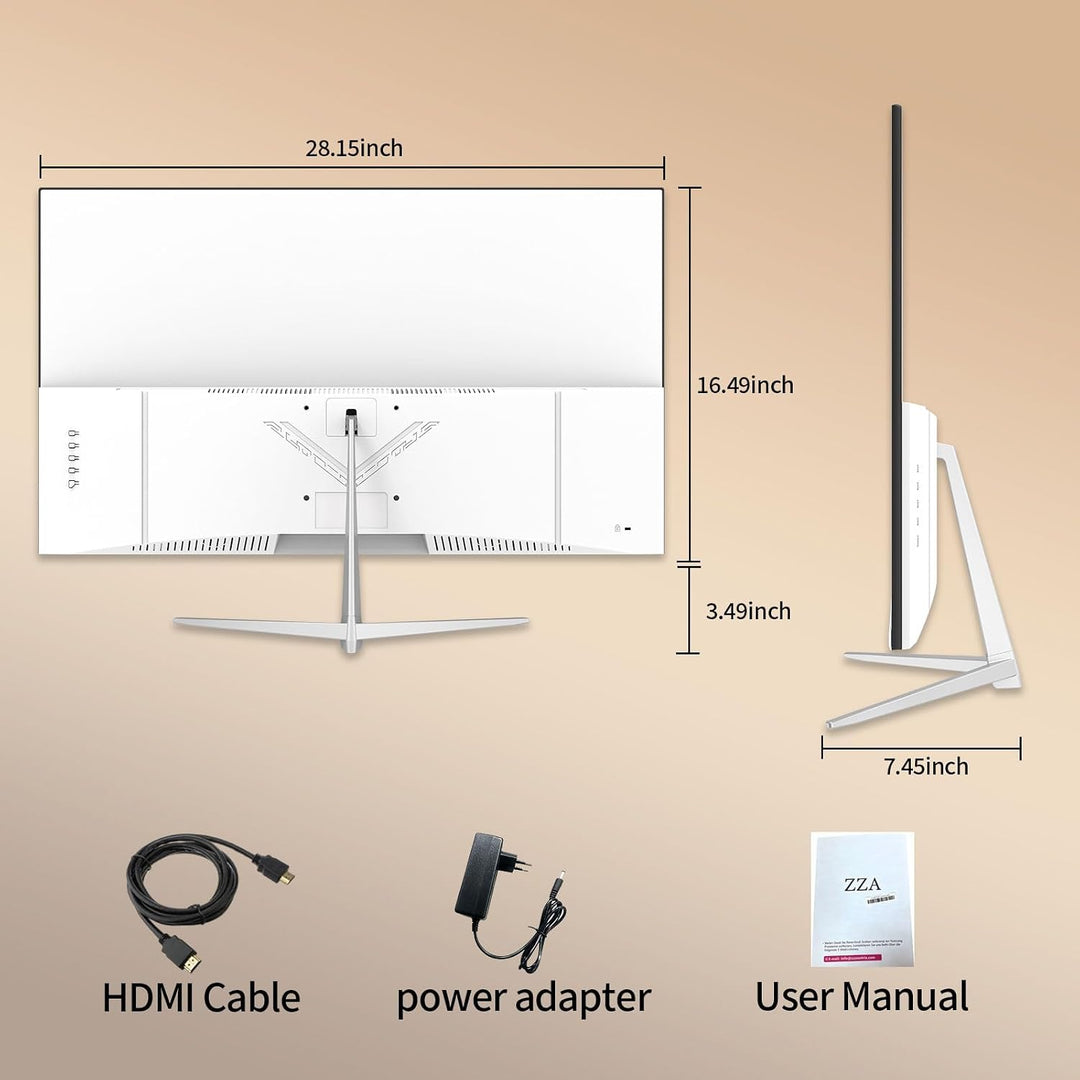 ZZA Monitor de computadora plano de 32 pulgadas 60Hz, panel FHD 108...