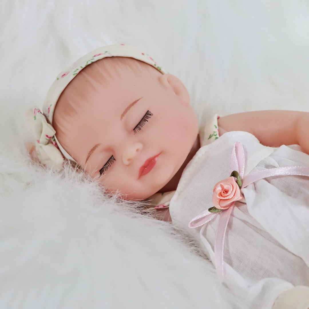 JRLCGYP Muñeca Reborn de bebé niña, de 25 cm, muñeca recién nacida...