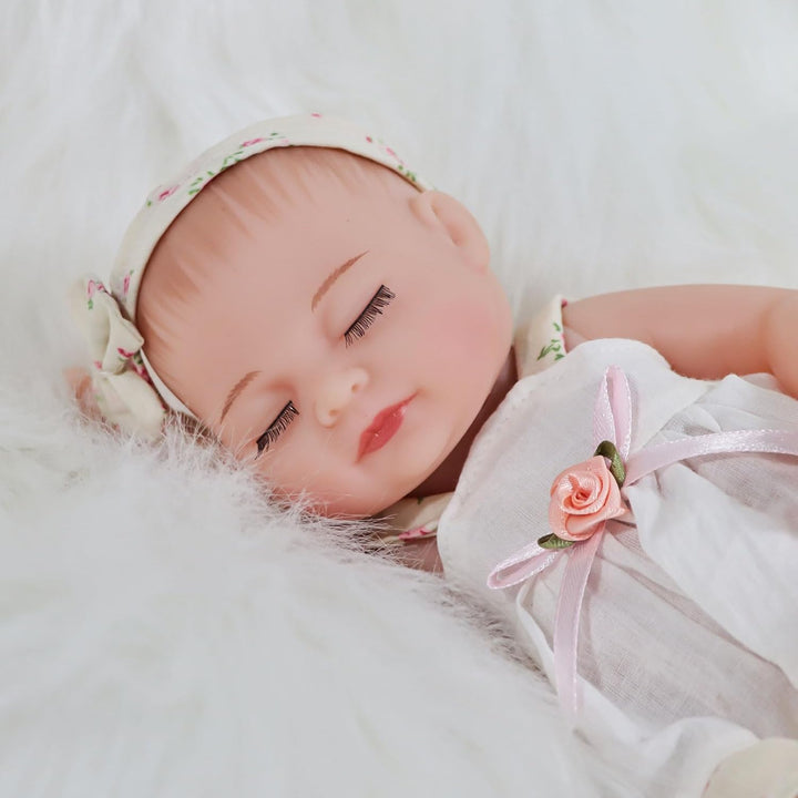 JRLCGYP Muñeca Reborn de bebé niña, de 25 cm, muñeca recién nacida...