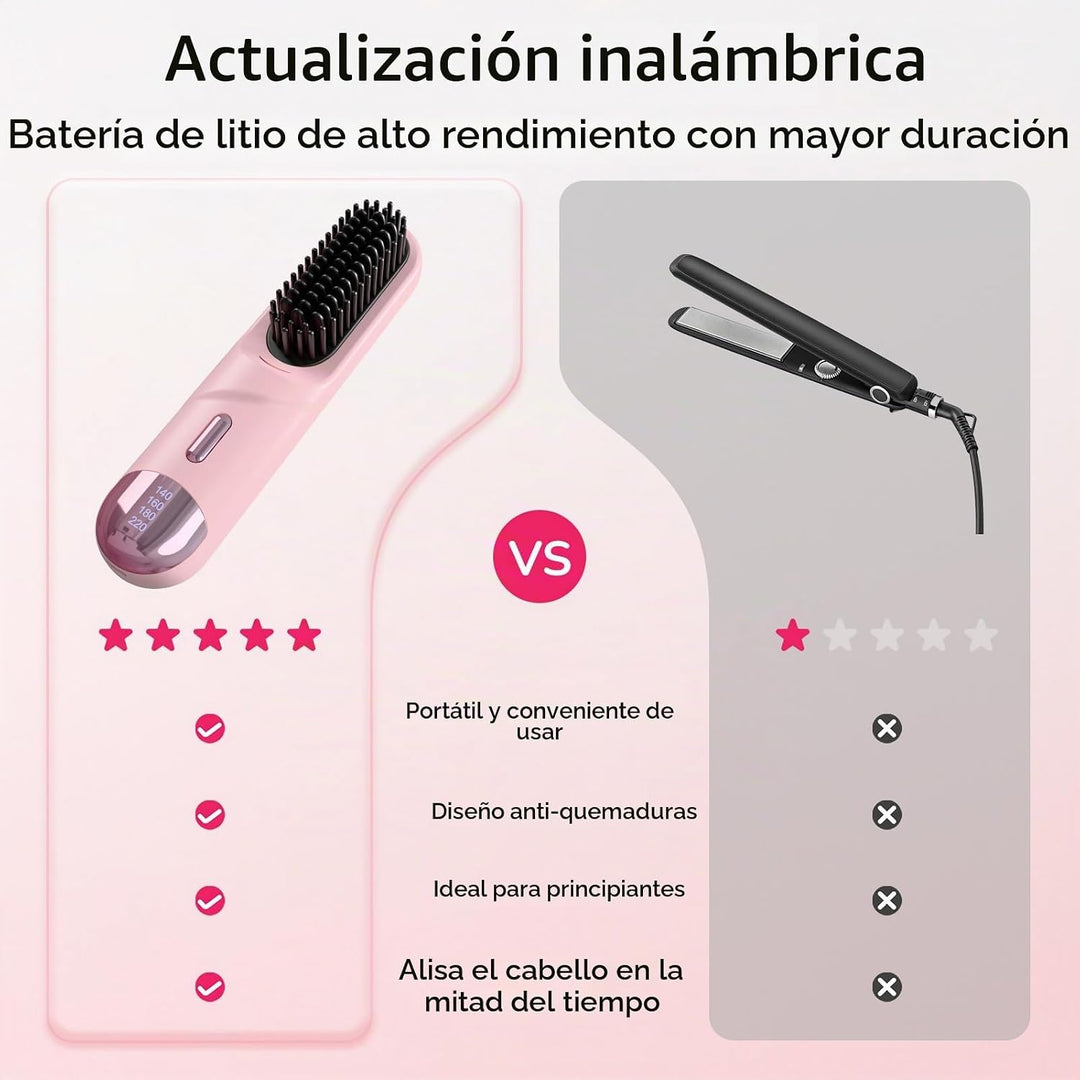 Go Brush Pro 2026 - Cepillo alisador de cabello 300 millones de ion...