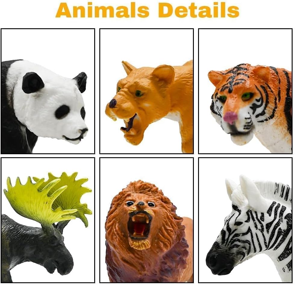 Figuras de animales de safari, figuras realistas de animales salvaj...