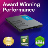 Crucial BX500 SATA SSD de 2 TB, disco duro interno de 2,5 pulgadas,...