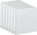 SUIN Carpeta de 3 anillos de 1 pulgada con 2 bolsillos, carpetas transparentes personalizables para letras de EE. UU. de 8.5 x 11 pulgadas, sin PVC, carpeta de 1 pulgada para oficina, hogar y escuela, color blanco, paquete de 6